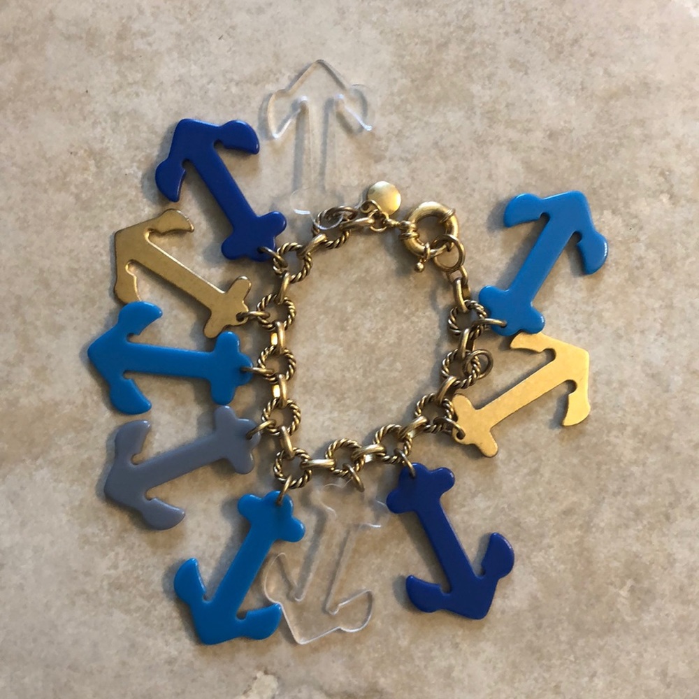 Blue anchor bracelet